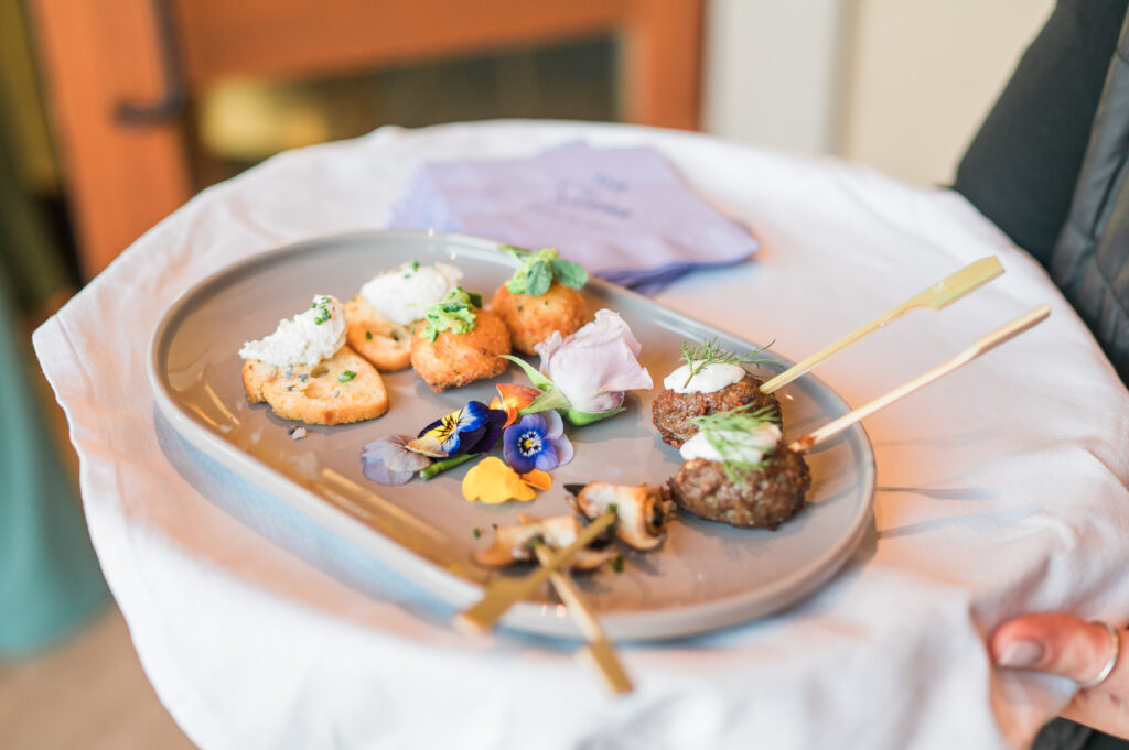 bride & groom appetizer plate