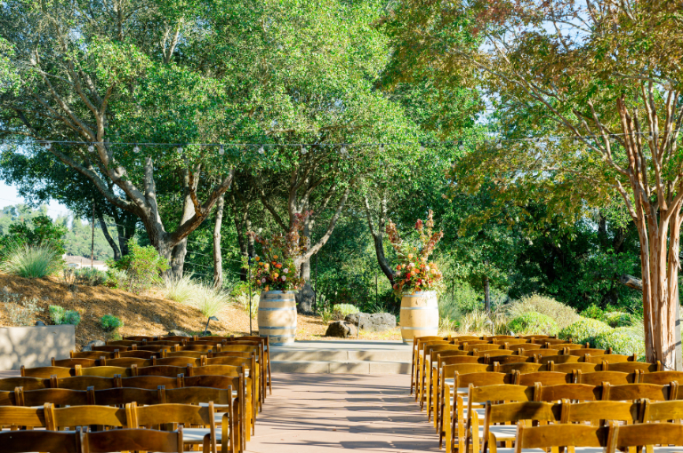 Romantic ceremony terrace