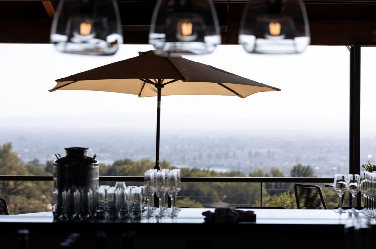 Cocktail hour with views of Sonoma Valley